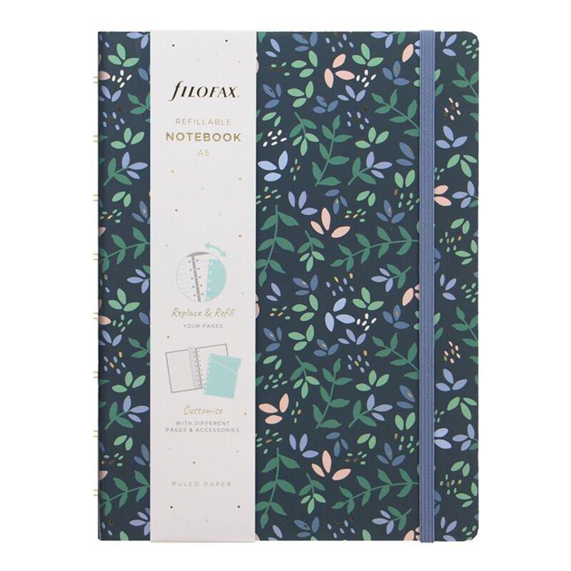 Filofax Refillable Notebook A5 Ruled Garden Dusk, , large image number 0