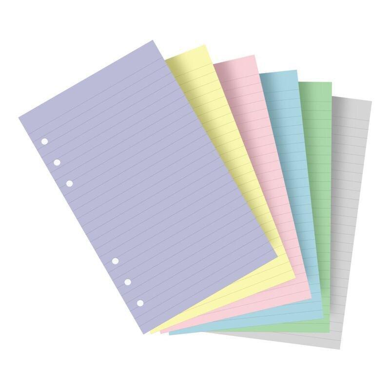 Filofax Ruled Notepaper Personal Refill Pastel, , large image number 0