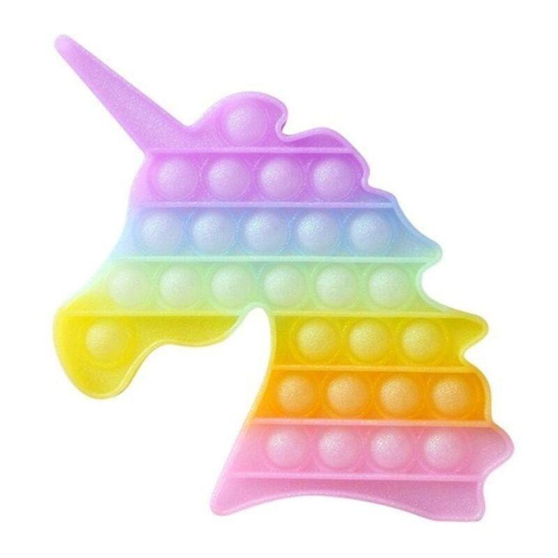 Squizz Toys Pop The Bubble Popping Toy - Unicorn Rainbow Glitter, , large image number 0