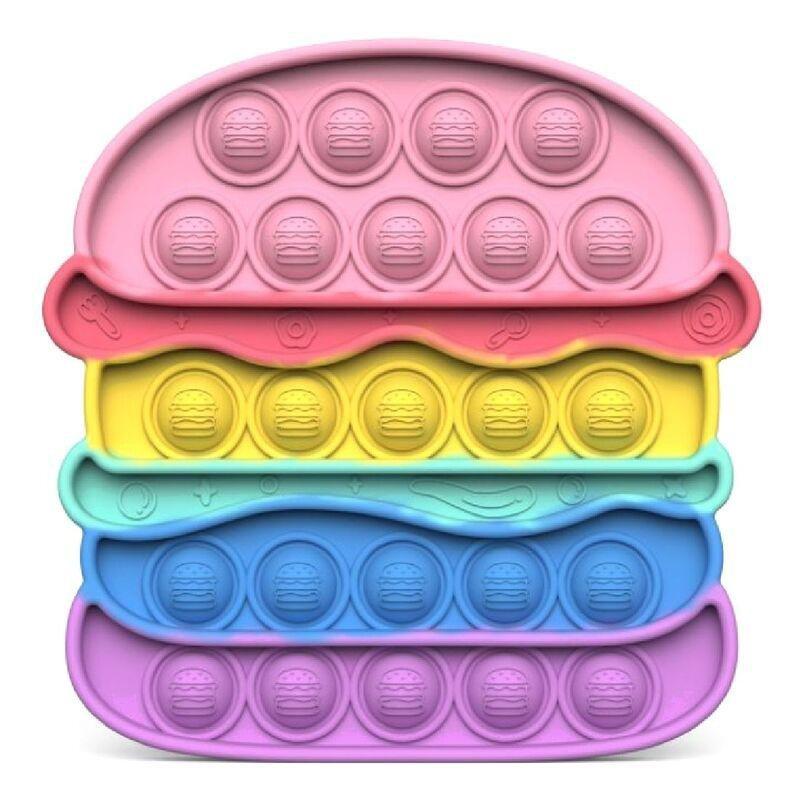 Squizz Toys Pop The Bubble Popping Toy - Burger Rainbow, , large image number 0