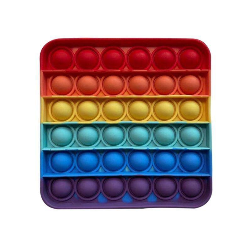 Squizz Toys Pop The Bubble Popping Toy - Square Rainbow, , large image number 0