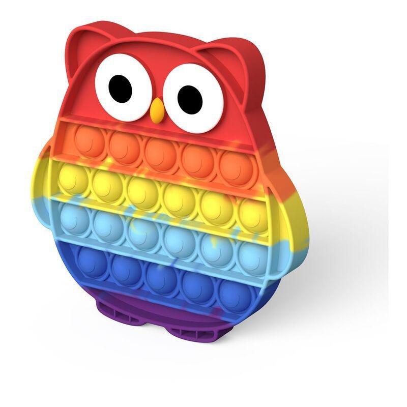 Squizz Toys Pop The Bubble Popping Toy - Owl Rainbow, , large image number 0