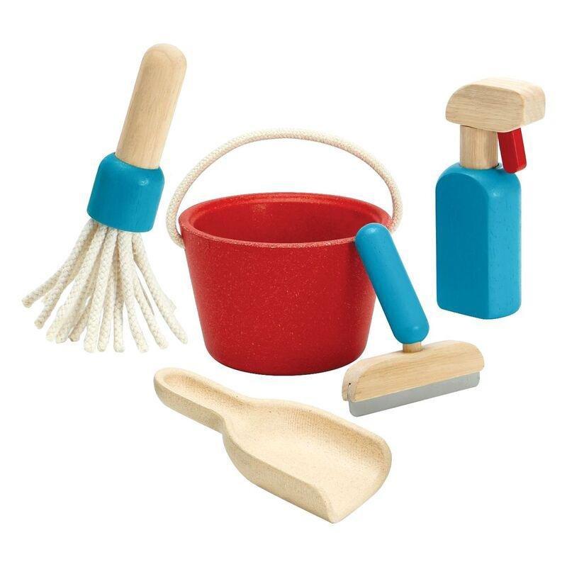 Plan Toys Cleaning Set Wooden Set, , large image number 0