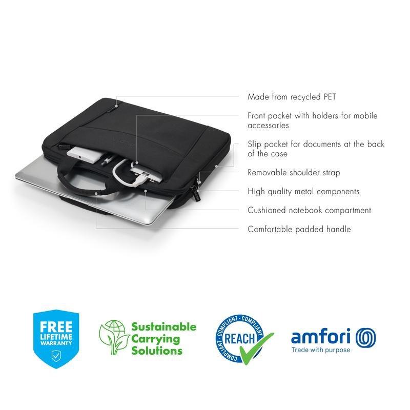 Dicota Eco Slim Case Base Laptop Briefcase (Fits Laptops up to 12.5), , large image number 2