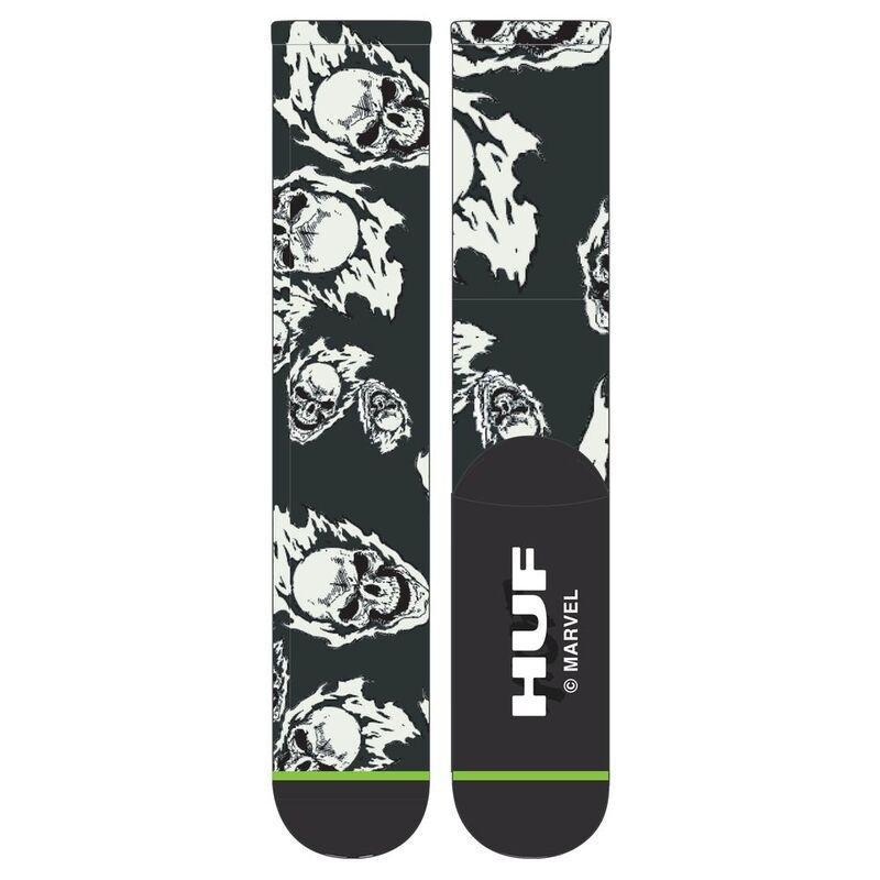 HUF Marvel Ghost Rider Socks - Black (One Size), , large image number 0