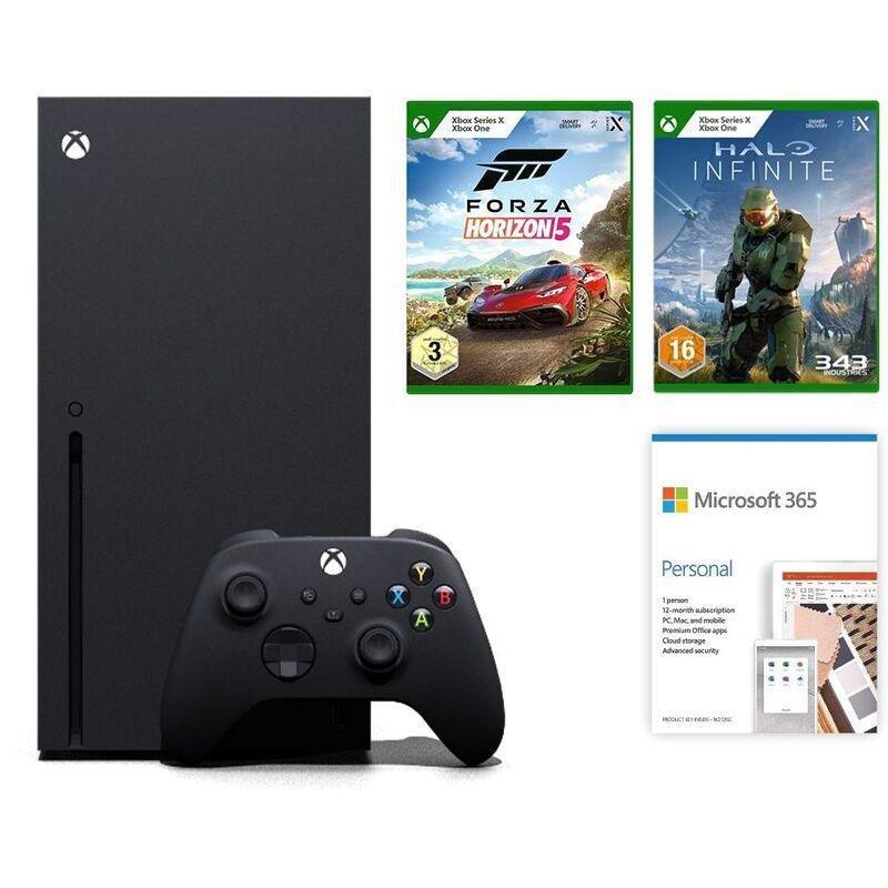 Microsoft Xbox Series X 1TB Console + Forza 5 + Halo Infinite + Microsoft 365 Personal (1 Year) (Bundle), , large image number 0