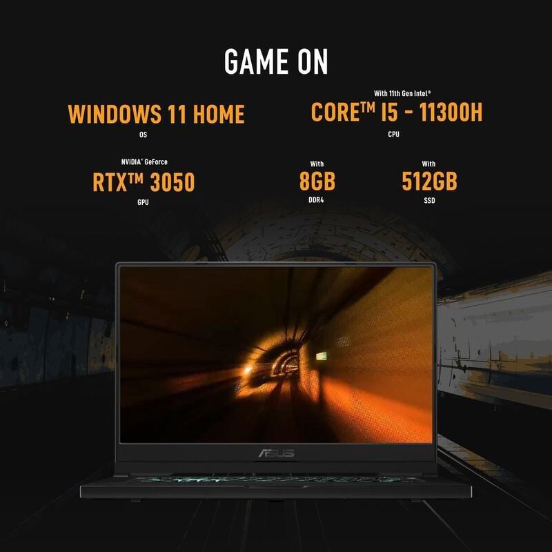 ASUS TUF Dash F15 FX516PC-HN558W Gaming Laptop/Intel Core i5-11300H/8GB RAM/512GB SSD/NVIDIA GeForce RTX 3050 4GB/15.6 Inch FHD (1920x1080) 144Hz/W..., , large image number 4