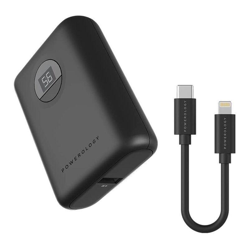 Powerology 10000mAh PD 20W with MFi USB-C to Lightning Cable 0.9m Black, , large image number 3