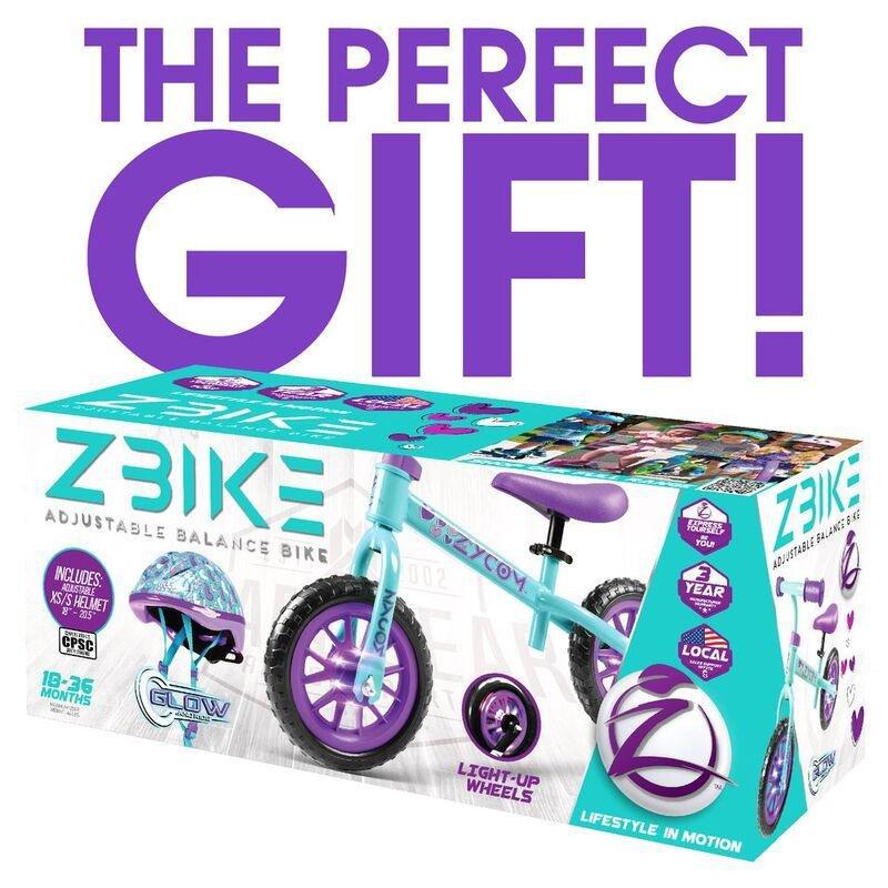 Zycom Light-Up Zbike & Helmet Teal/Purple Combo, , large image number 2