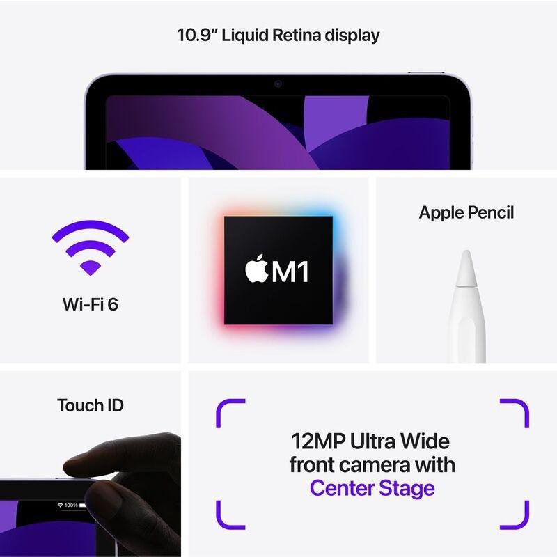 Apple iPad Air 10.9-inch Wi-Fi Tablet 64GB - Purple, , large image number 2