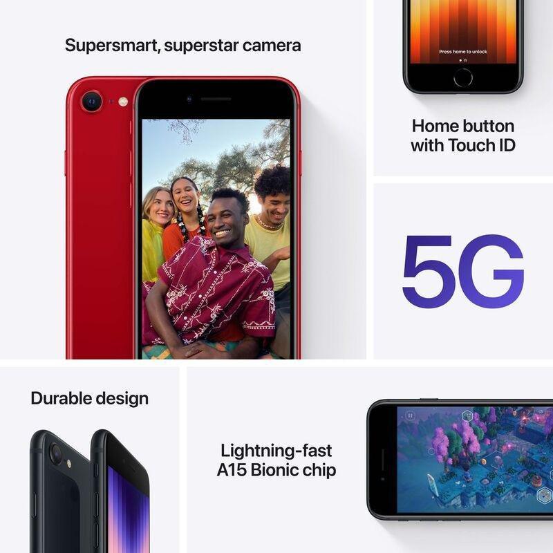 Apple iPhone SE (2022) 64GB - Midnight, , large image number 2