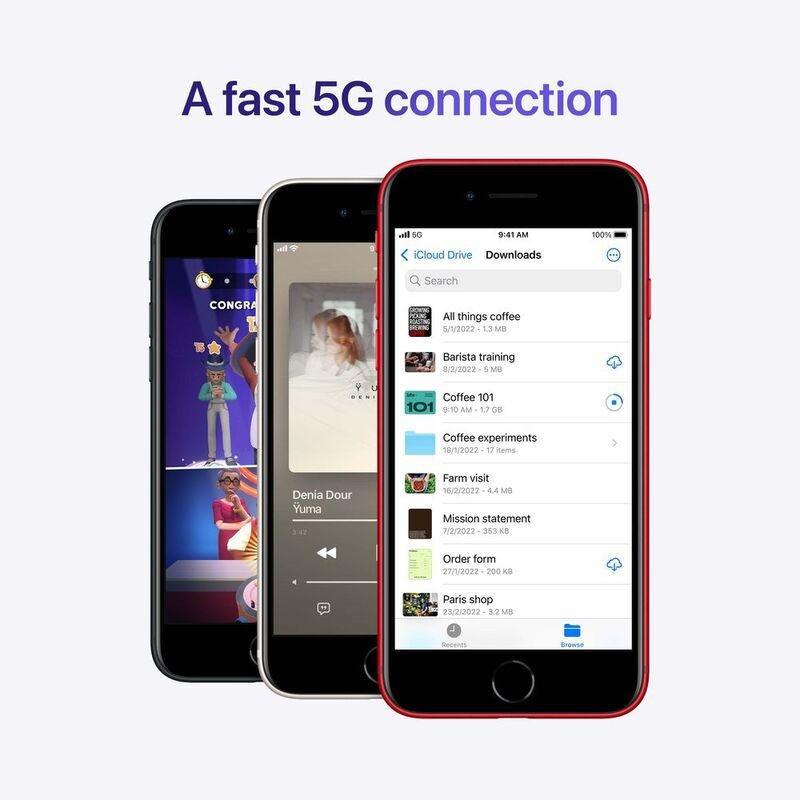 Apple iPhone SE (2022) 64GB - Midnight, , large image number 9