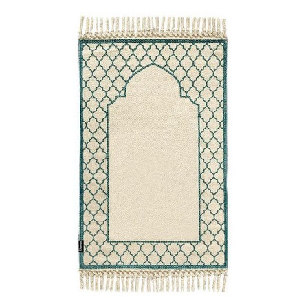KHAMSA - Khamsa Mini Plus Oranic Cotton Prayer Mat with Foam Insert for Children (55 x 100 cm) - Blue