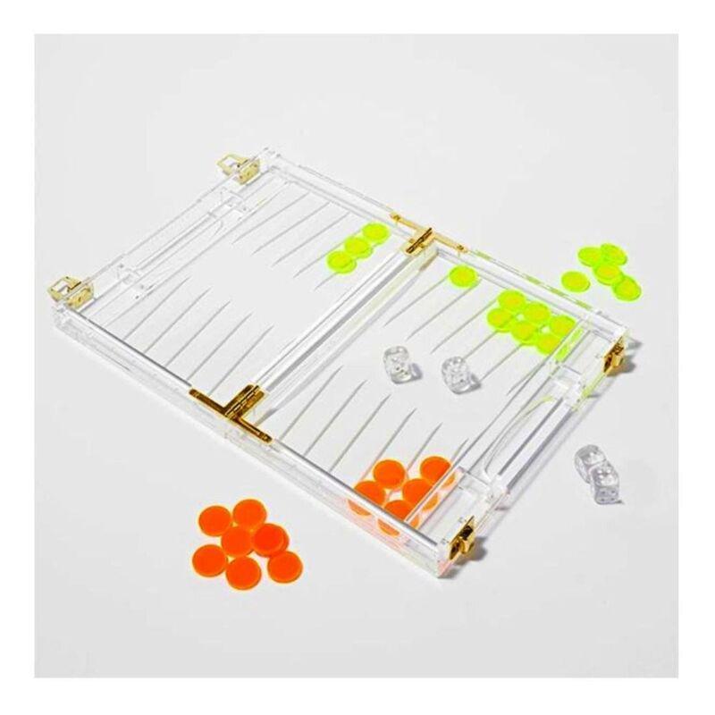 Sunnylife Lucite Games Mini Backgammon Neon, , large image number 3