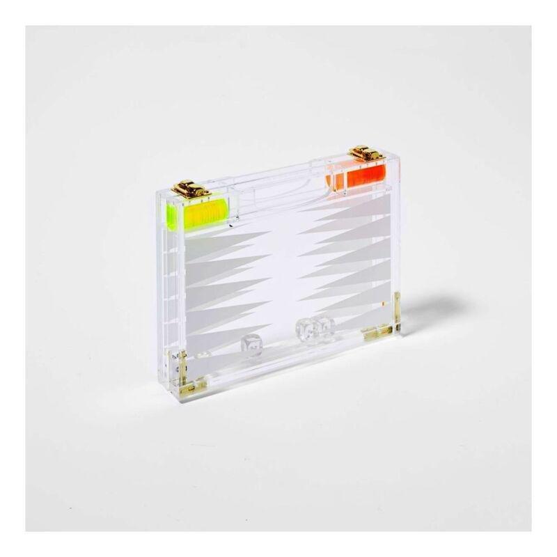 Sunnylife Lucite Games Mini Backgammon Neon, , large image number 5