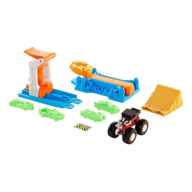 Hot Wheels Monster Trucks Launch And Bash Playset Gvk08, , large image number 2