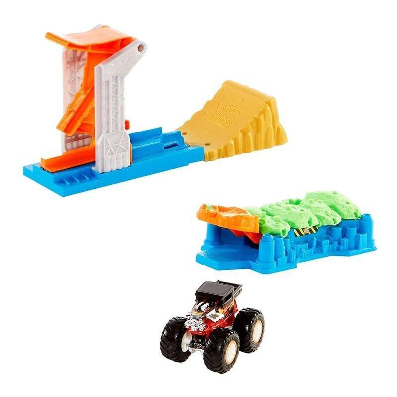 Hot Wheels Monster Trucks Launch And Bash Playset Gvk08, , large image number 4