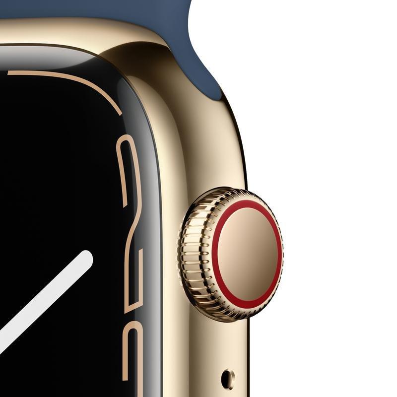 Apple Watch Series 7 GPS + Cellular 45mm Gold Stainless Steel with Abyss Blue Sport Band - Regular, , large image number 2