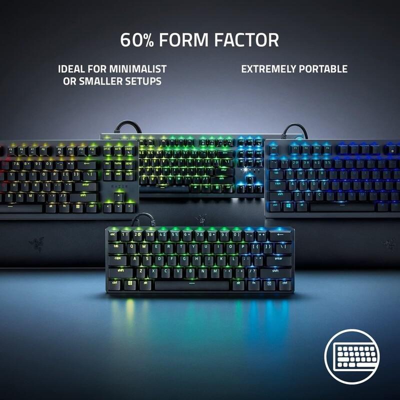 Razer Huntsman Mini Analog 60 Gaming Keyboard - Analog Optical Switch - Black (US), , large image number 1