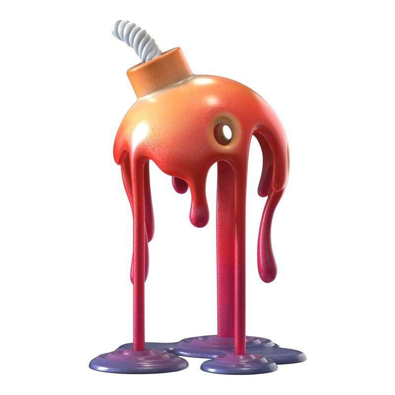 Mighty Jaxx Melting Bomb By Jason Freeny Infrared Edition Collectible 8-Inch Statue, , large image number 2