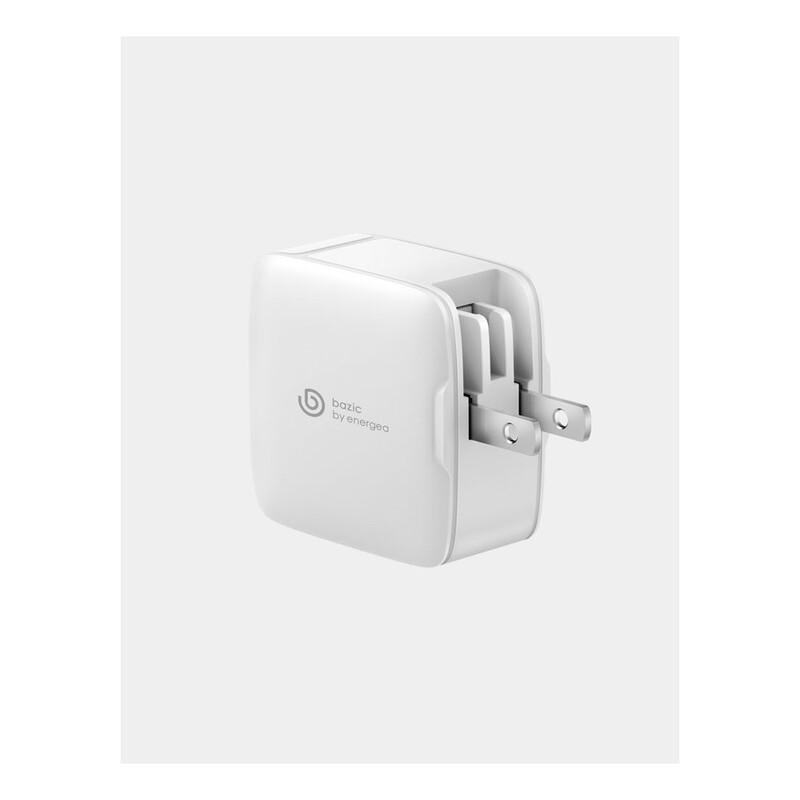 Bazic Goport GaN 65 Dual PD/PPS USB-C + QC USB-A Port Wall Charger 65W US+Uk - White, , large image number 1