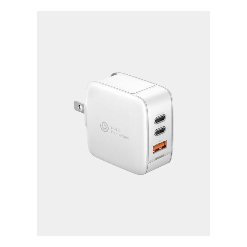 Bazic Goport GaN 65 Dual PD/PPS USB-C + QC USB-A Port Wall Charger 65W US+Uk - White, , large image number 2