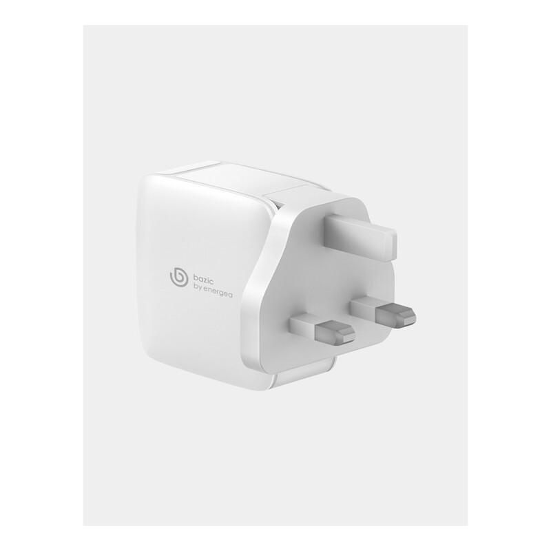 Bazic Goport GaN 65 Dual PD/PPS USB-C + QC USB-A Port Wall Charger 65W US+Uk - White, , large image number 4