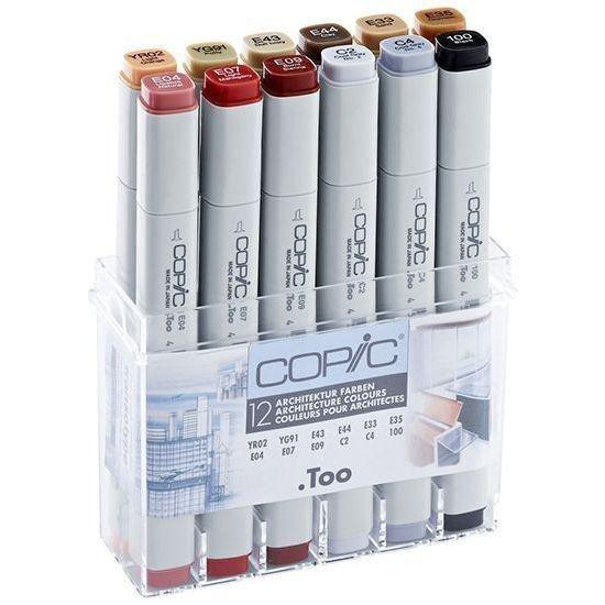 Copic Classic Refillable Markers - Architecture Colors (Set of 12), , large image number 0