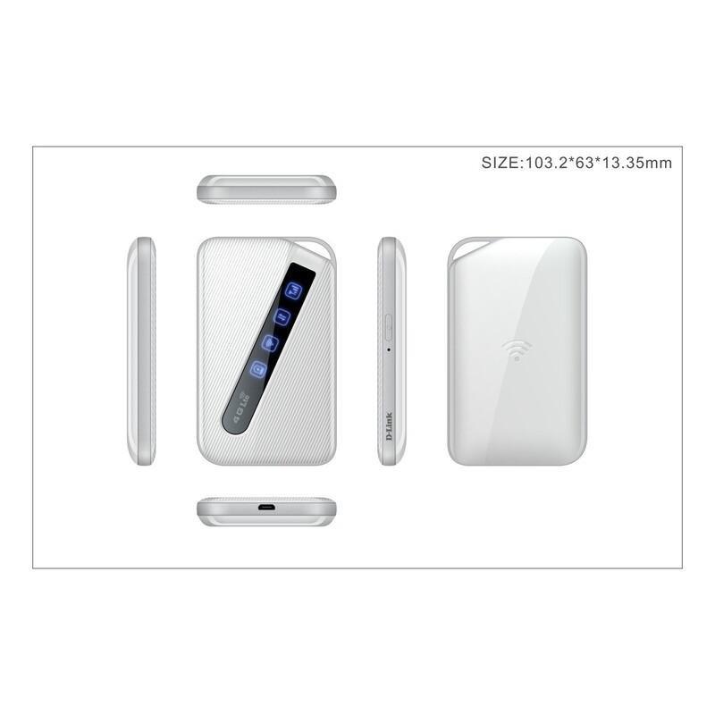 D-Link DWR-932M 4G/LTE N300 Battery Router - White, , large image number 2