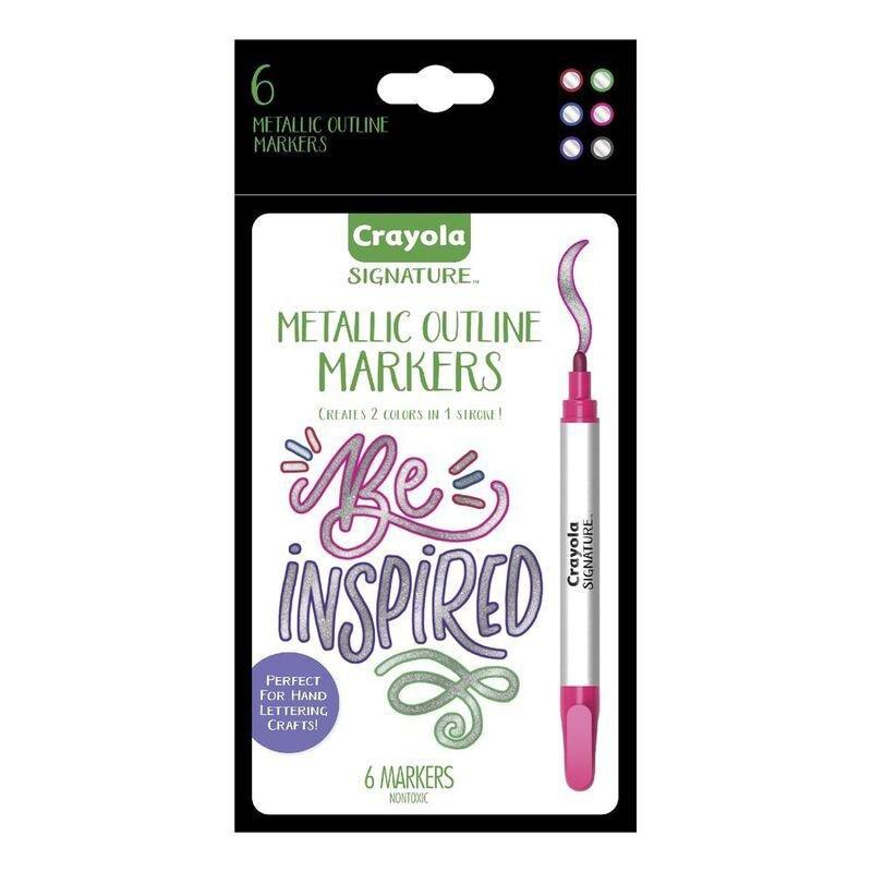 Crayola Metallic Outlining Markers (Set of 6), , large image number 0