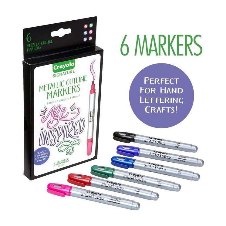 Crayola Metallic Outlining Markers (Set of 6), , large image number 1