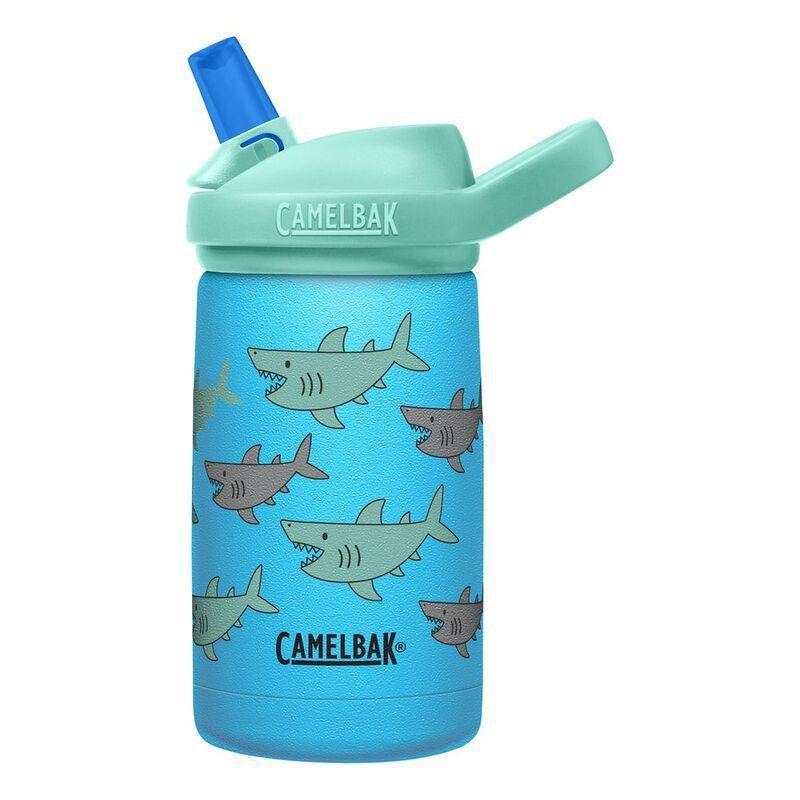 Camelbak Eddy + Kids Stainless Steel Vacuum Insulated Water Bottle 355ml - School Of Sharks, , medium