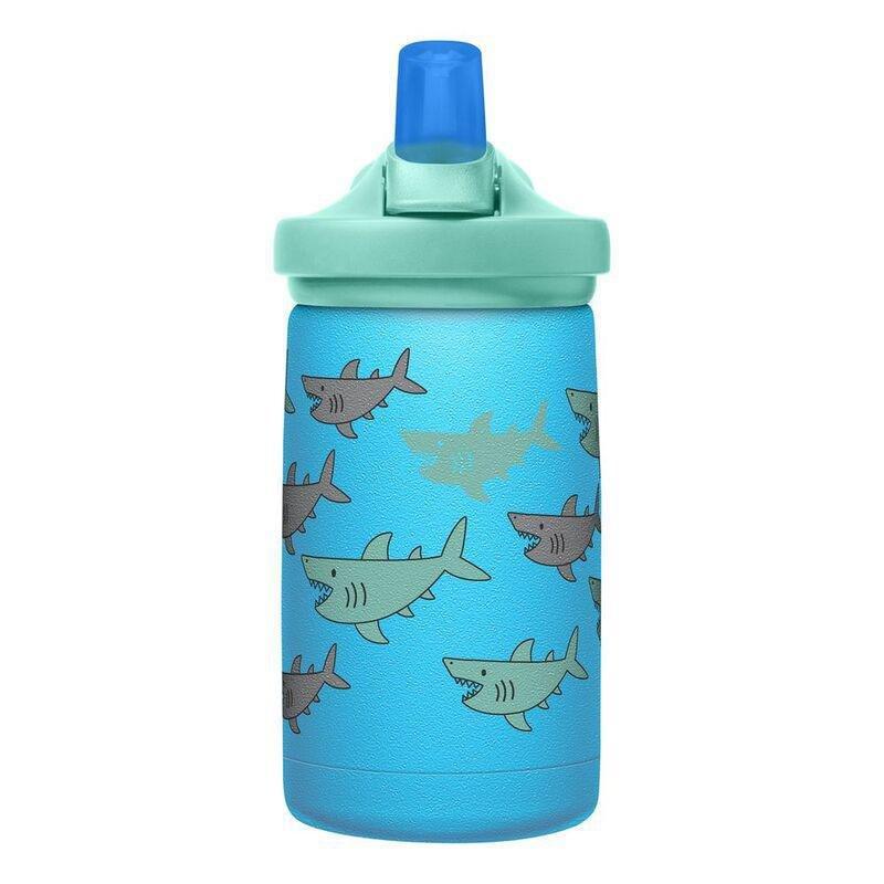 Camelbak Eddy + Kids Stainless Steel Vacuum Insulated Water Bottle 355ml - School Of Sharks, , large image number 1