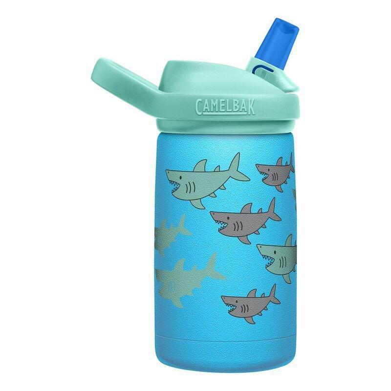 Camelbak Eddy + Kids Stainless Steel Vacuum Insulated Water Bottle 355ml - School Of Sharks, , large image number 2