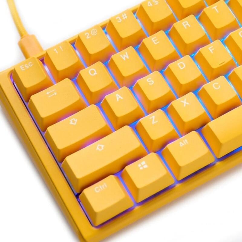 Ducky One 3 SF Yellow Case 65% Hotswap RGB Double Shot PBT QUACK Mechanical Keyboard - Silver Switch, , large image number 1