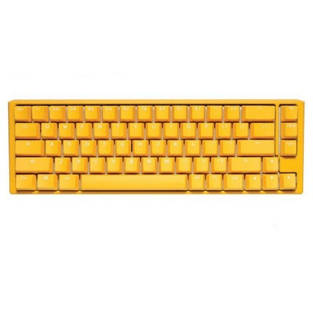 DUCKY - Ducky One 3 SF Yellow Case 65% Hotswap RGB Double Shot PBT QUACK Mechanical Keyboard - Silent Red Switch