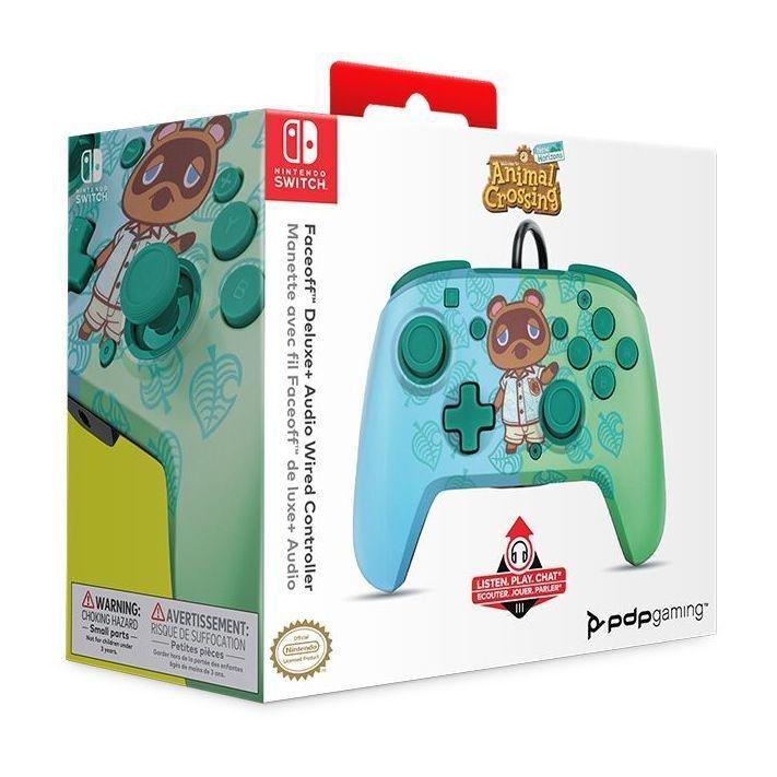 PDP Faceoff Deluxe+ Audio Wired Controller for Nintendo Switch -  Animal Crossing Tom Nook, , large image number 6