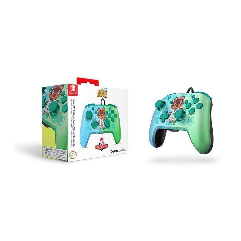 PDP Faceoff Deluxe+ Audio Wired Controller for Nintendo Switch -  Animal Crossing Tom Nook, , large image number 8