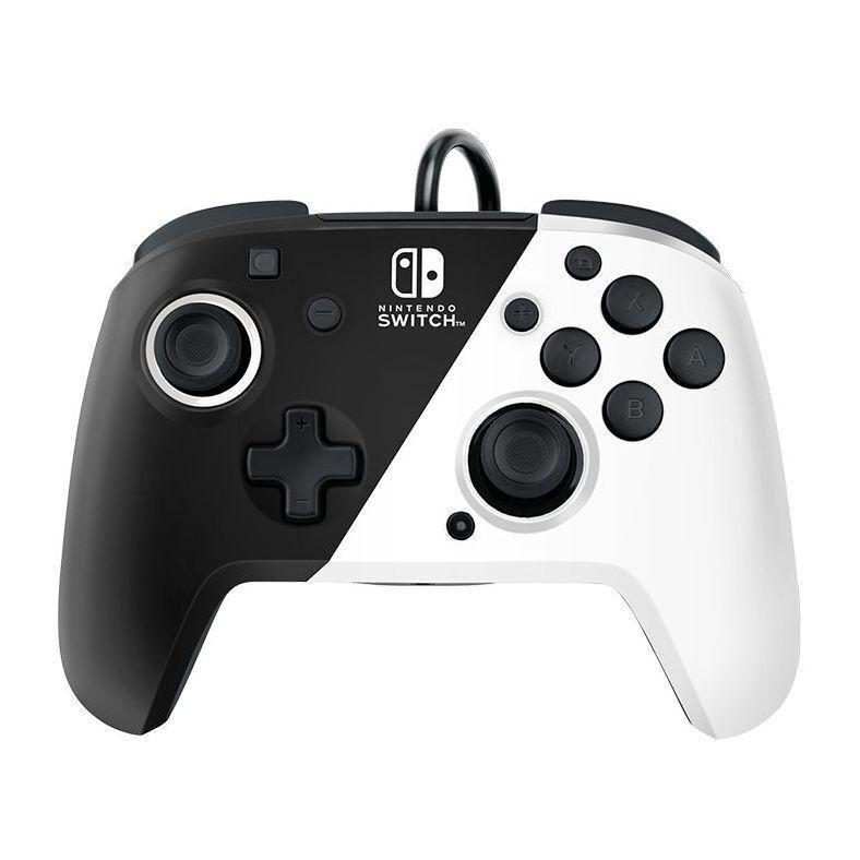 PDP Faceoff Deluxe+ Audio Wired Controller for Nintendo Switch - Black & White, , large image number 0