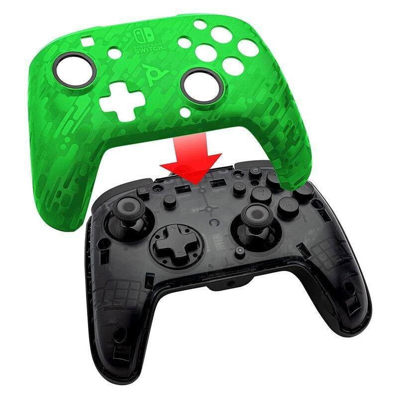 PDP Faceoff Deluxe+ Audio Wired Controller for Nintendo Switch -  Green Camo, , large image number 1