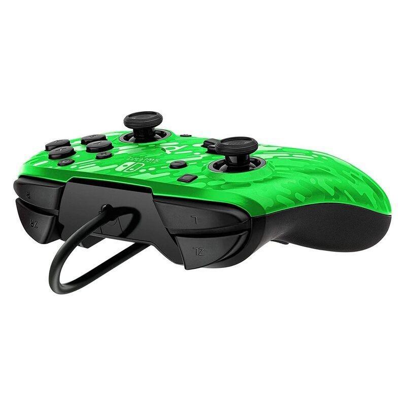 PDP Faceoff Deluxe+ Audio Wired Controller for Nintendo Switch -  Green Camo, , large image number 2