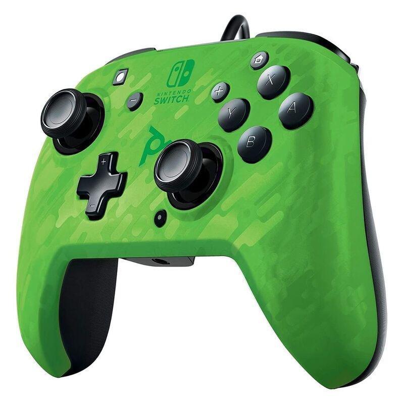 PDP Faceoff Deluxe+ Audio Wired Controller for Nintendo Switch -  Green Camo, , large image number 4