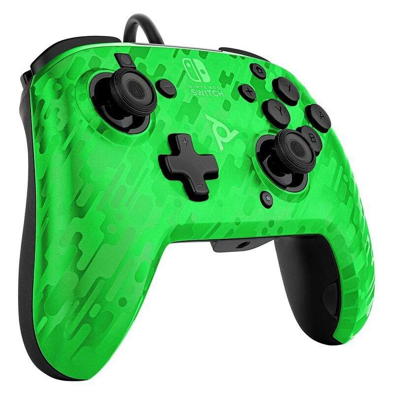 PDP Faceoff Deluxe+ Audio Wired Controller for Nintendo Switch -  Green Camo, , large image number 7