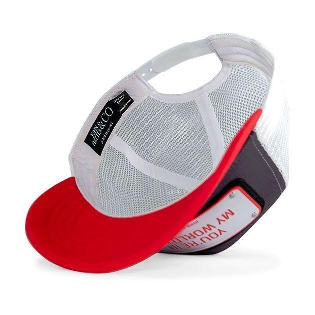 John Hatter & Co You Are In My World Now Trucker Cap Grgrey/White/Red One Size, , large image number 7