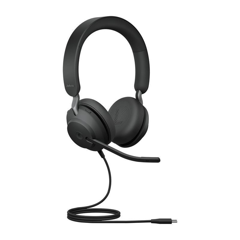 Jabra Evolve2 40 USB-C On-Ear Headphones with Mic - Black, , large image number 1