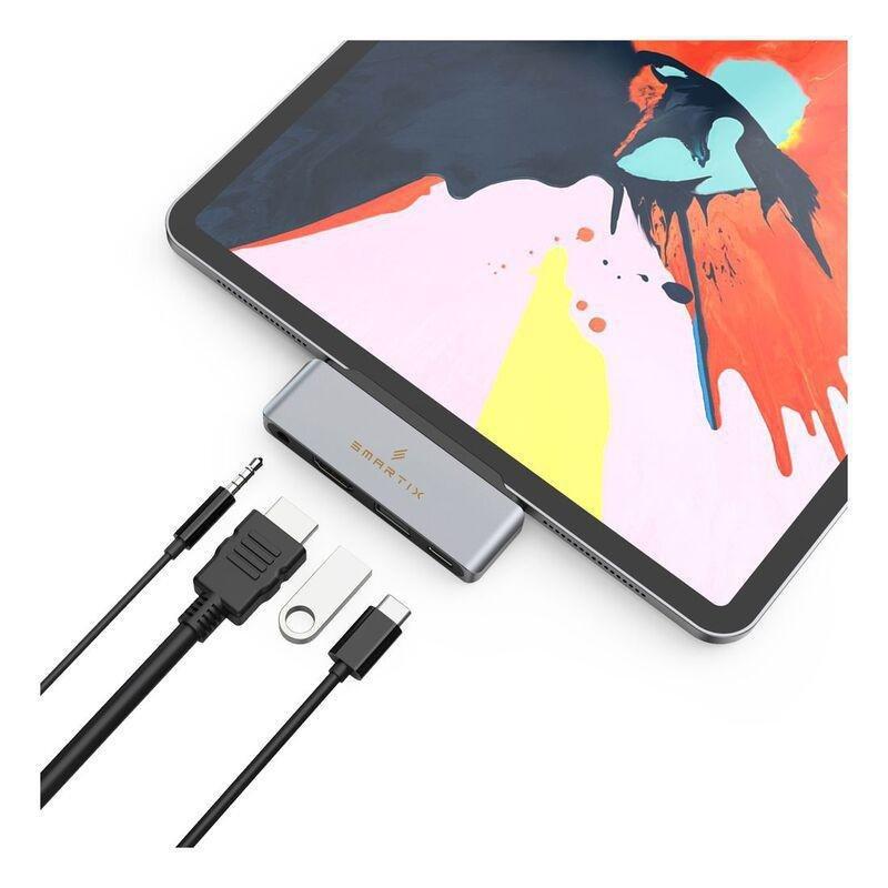 Smart 4 In 1 USB-C Hub - Grey, , large image number 1