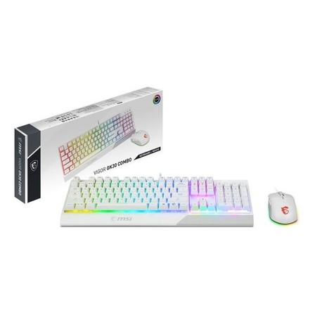 MSI - MSI Vigor GK30 Gaming Keyboard + Mouse Combo - White (Arabic/English)