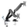 TWISTED MINDS - Twisted Minds Premium Dual Monitor Aluminum Gas Spring Pole Mounted Monitor Arm