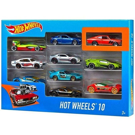 HOT WHEELS - Mattel Hot Wheels 1.64 Basic Die-Cast Car Pack (10 Cars)