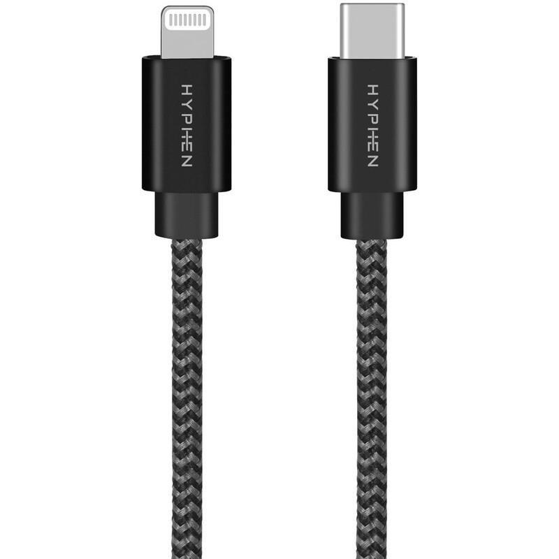 HYPHEN USB-C to Lightning Fast Charging Cable 1M Black, , large image number 1